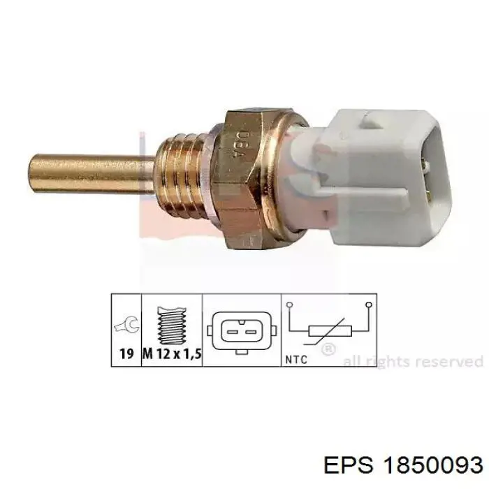 Comprar 1634 Angli Sensor de temperatura del refrigerante, salpicadero