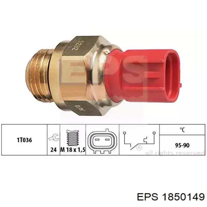 96063055 Opel sensor, temperatura del refrigerante (encendido el ventilador del radiador)