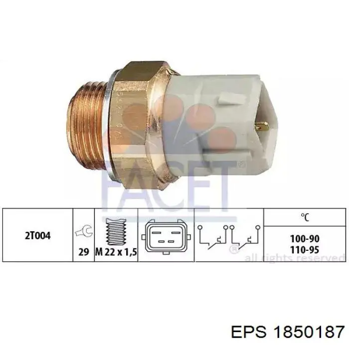 Sensor, temperatura del refrigerante (encendido el ventilador del radiador) Alfa Romeo 145 930