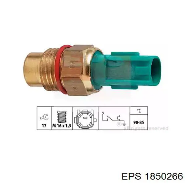 1.850.266 EPS sensor, temperatura del refrigerante (encendido el ventilador del radiador)