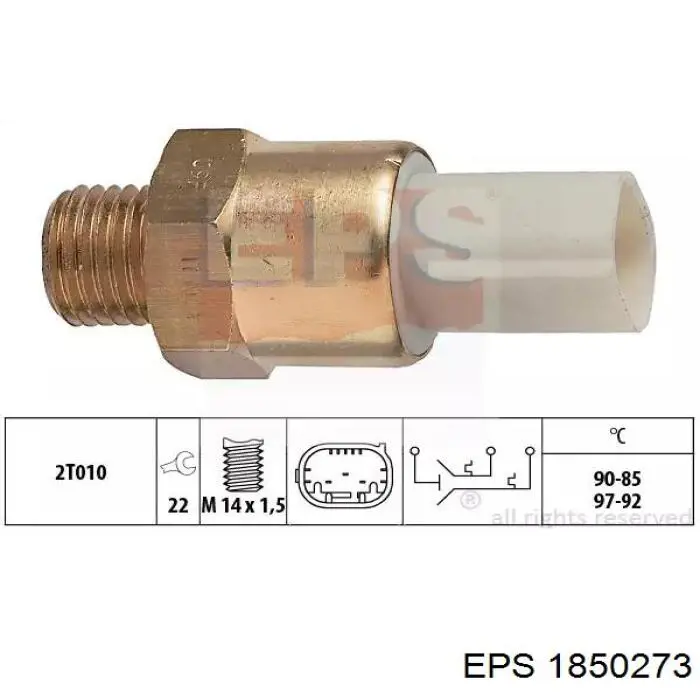 1850273 EPS sensor, temperatura del refrigerante (encendido el ventilador del radiador)