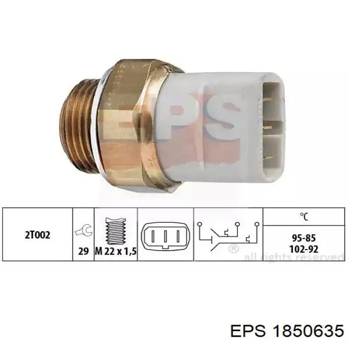 Comprar 1850635 EPS Sensor de temperatura del refrigerante, salpicadero