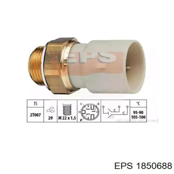 1.850.688 EPS sensor, temperatura del refrigerante (encendido el ventilador del radiador)