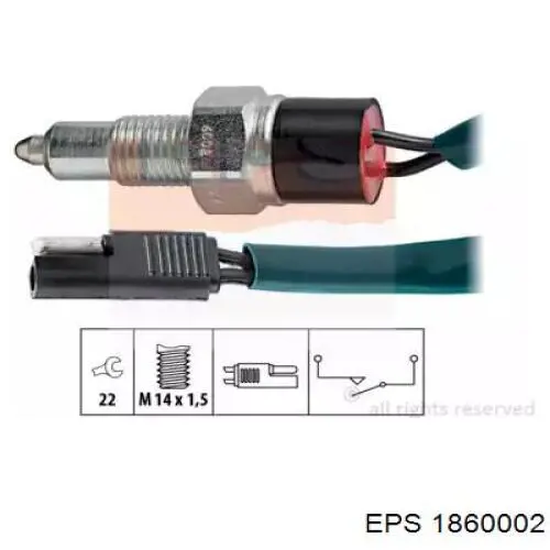 1.860.002 EPS interruptor, piloto de marcha atrás