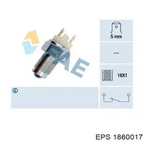 1.860.017 EPS interruptor, piloto de marcha atrás