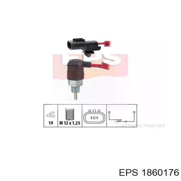 MD738316 Mitsubishi interruptor, piloto de marcha atrás