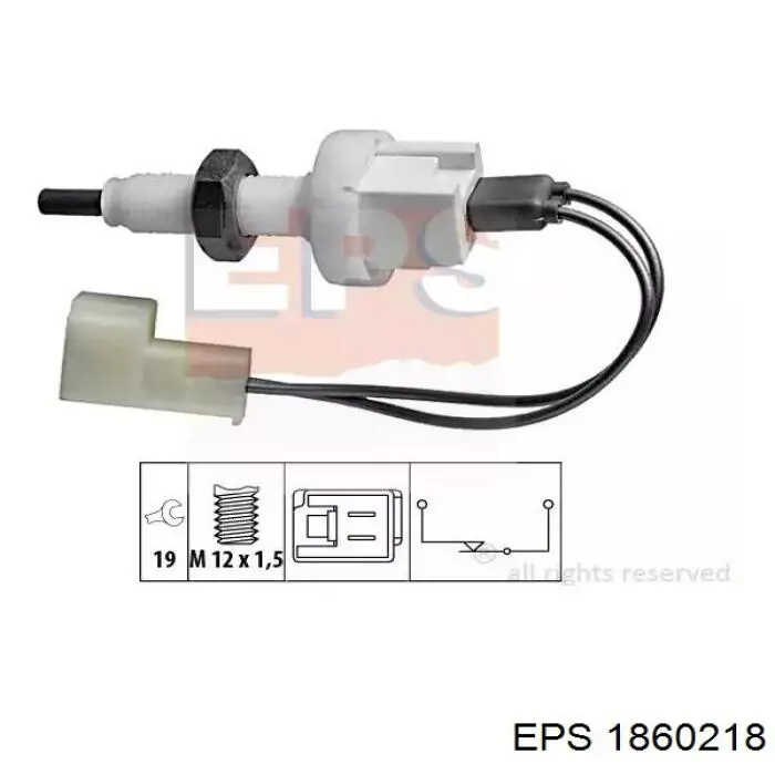 1.860.218 EPS interruptor, piloto de marcha atrás