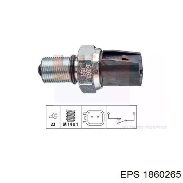 Interruptor piloto de marcha atrás EPS 1860265 precio, desde 9,38 EUR