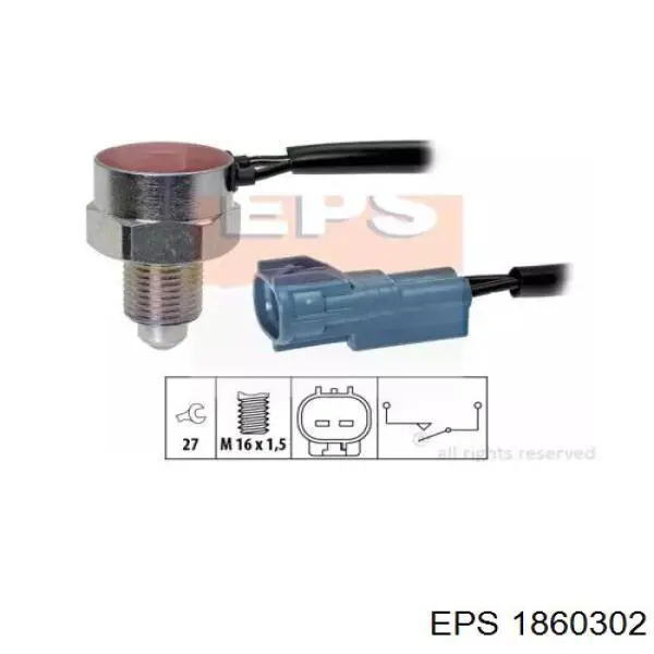 1.860.302 EPS interruptor, piloto de marcha atrás