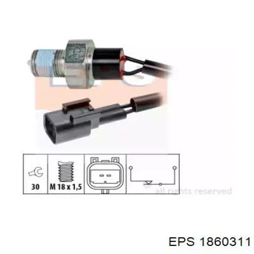 1.860.311 EPS interruptor, piloto de marcha atrás