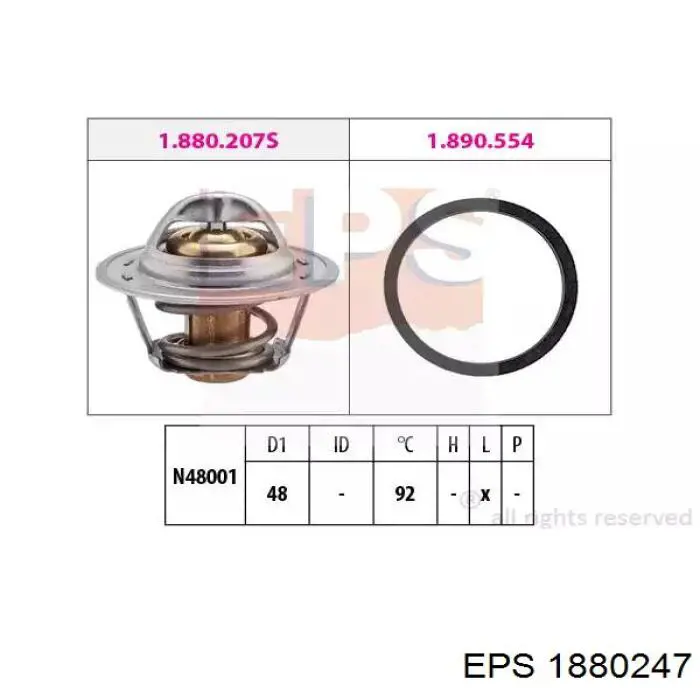 1880247 EPS termostato, refrigerante