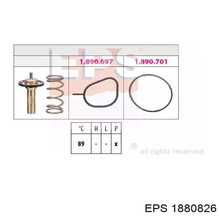 1.880.826 EPS caja del termostato