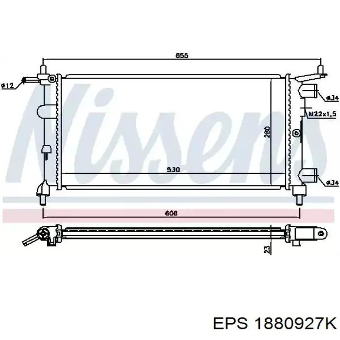 Caja de termostato 1880927K EPS