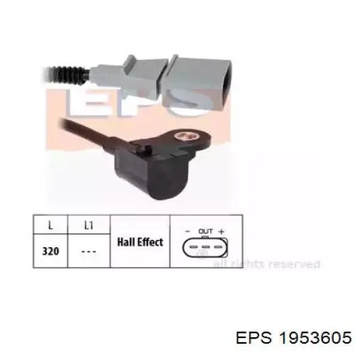 1953605 EPS sensor de arbol de levas