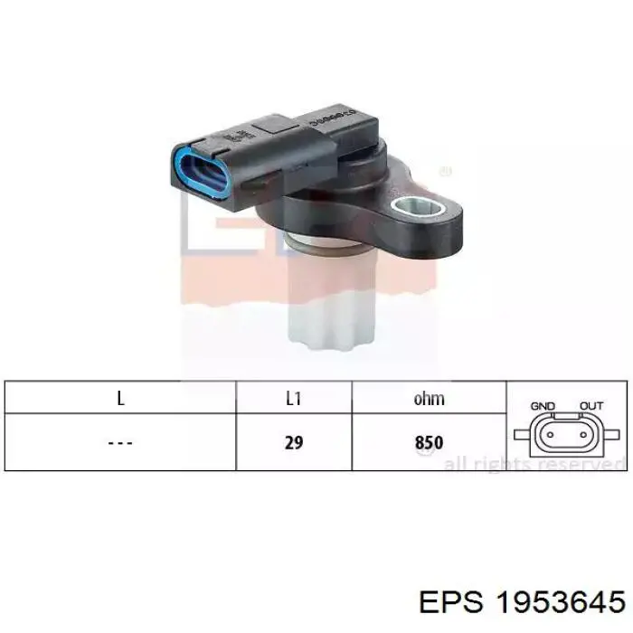 Sensor de cigüeñal 1953645 EPS