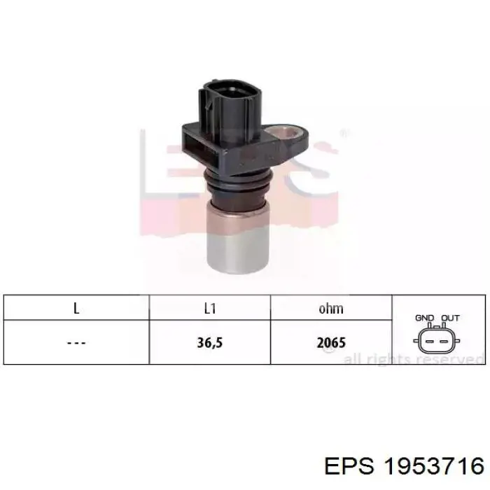 1.953.716 EPS sensor de posición del cigüeñal