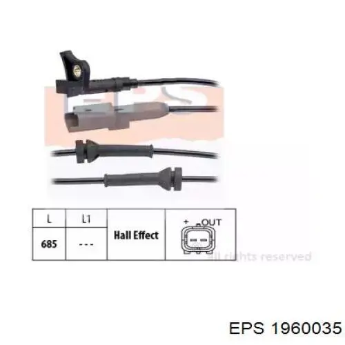 1.960.035 EPS sensor abs delantero