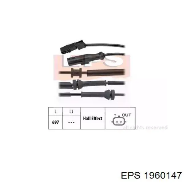 1.960.147 EPS sensor abs trasero izquierdo