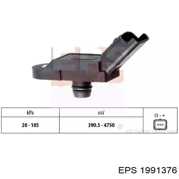 1.991.376 EPS sensor de flujo de aire/medidor de flujo (flujo de aire masibo)