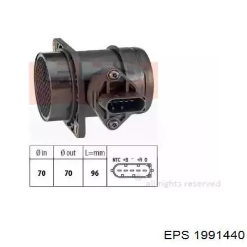 1.991.440 EPS sensor de flujo de aire/medidor de flujo (flujo de aire masibo)