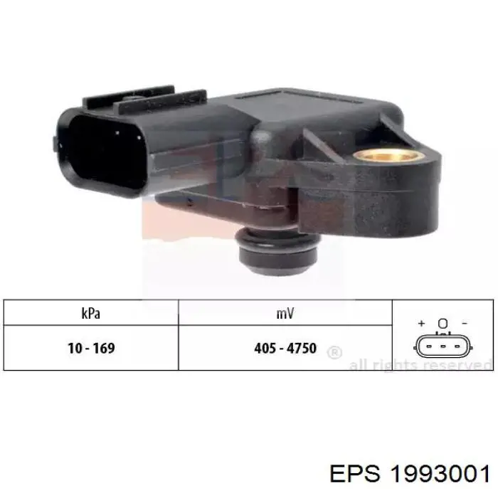 Sensor de presión del colector de admisión 12569240 Hyundai/Kia