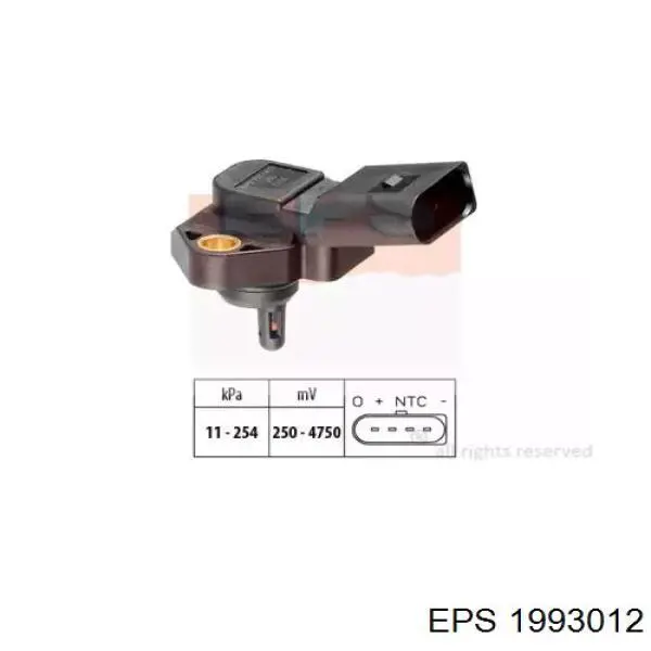 1993012 EPS sensor de presion de carga (inyeccion de aire turbina)