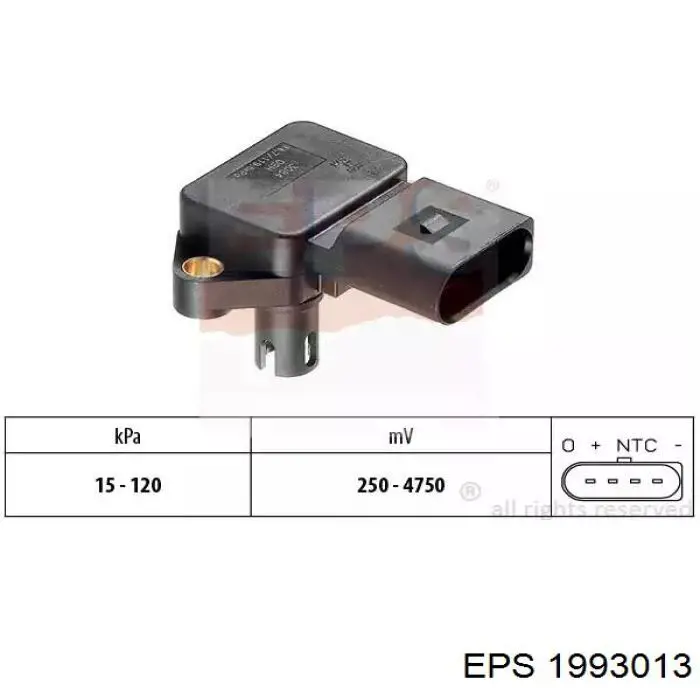 1993013 EPS sensor de presion del colector de admision