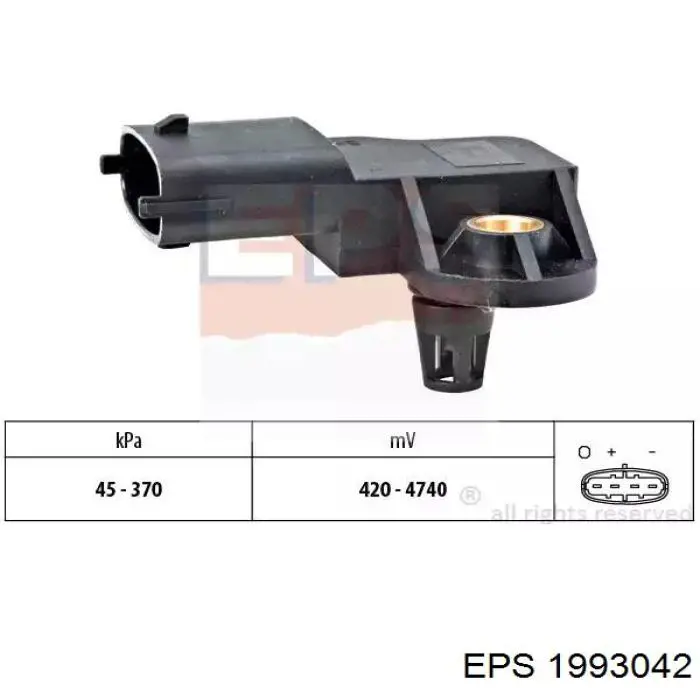 1.993.042 EPS sensor de presion del colector de admision