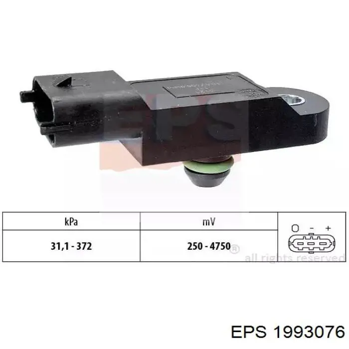 1993076 EPS sensor de presion de carga (inyeccion de aire turbina)