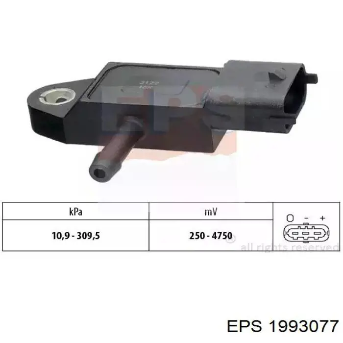 Sensor de presión del aire de admisión Ford 1879414