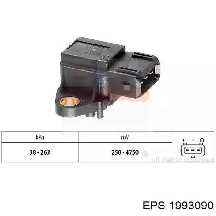 Comprar 1993090 EPS Sensor de presión del colector de admisión