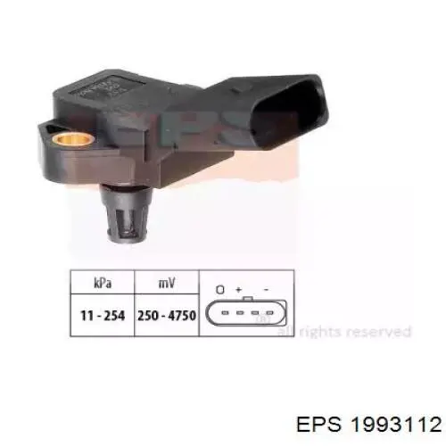 Sensor de presión de sobrealimentación VAG 261230073