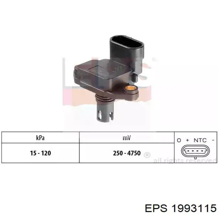 1993115 EPS sensor de presión de combustible