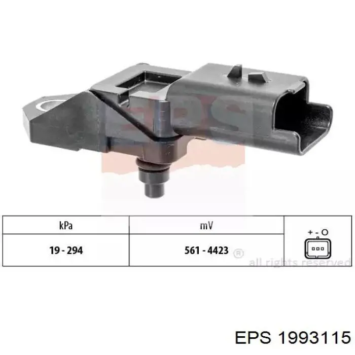 Sensor de presión del colector de admisión WKW000060 Land Rover