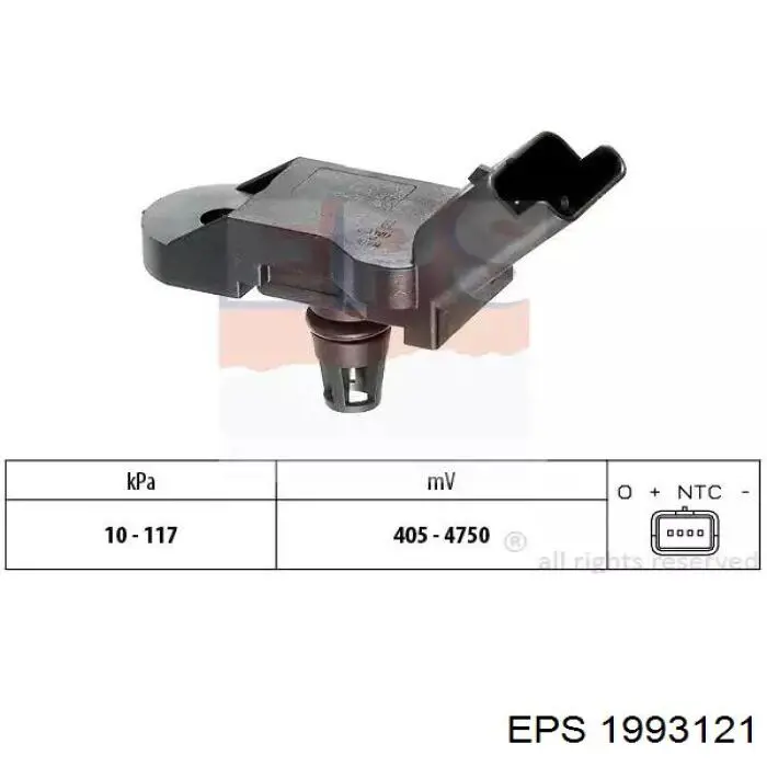 Sensor de presión de sobrealimentación 281002996 Nissan/Infiniti