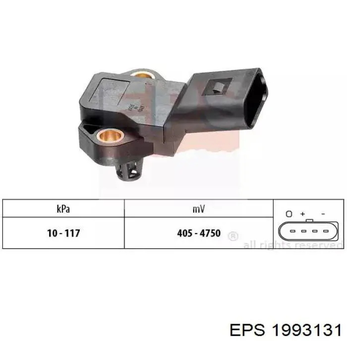 1993131 EPS sensor de presion de carga (inyeccion de aire turbina)