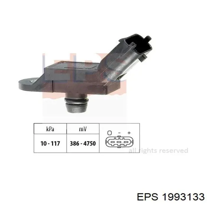 1993133 EPS sensor de presion del colector de admision