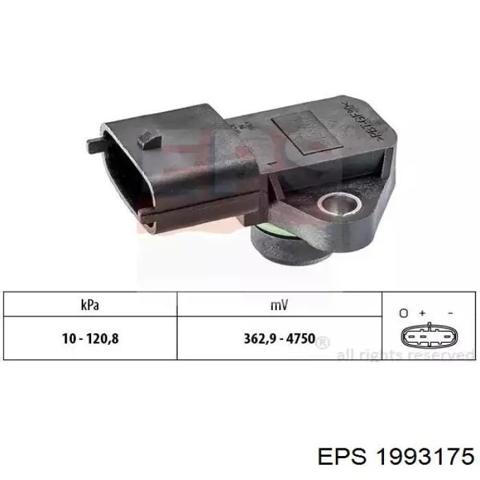 Sensor de presión del aire de admisión Mercedes 0261230195