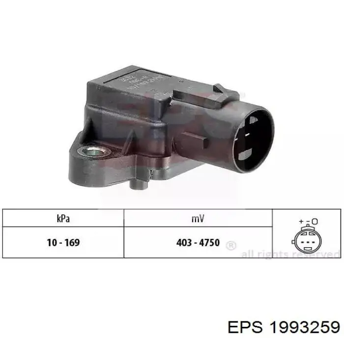 Sensor de presión del colector de admisión 261230373 Bosch