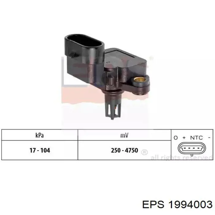 Comprar 1994003 EPS Sensor de temperatura del aire de admisión
