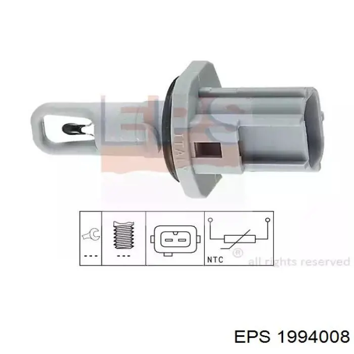 Sensor, temperatura del aire de admisión Chevrolet Aveo 2 T250, T255