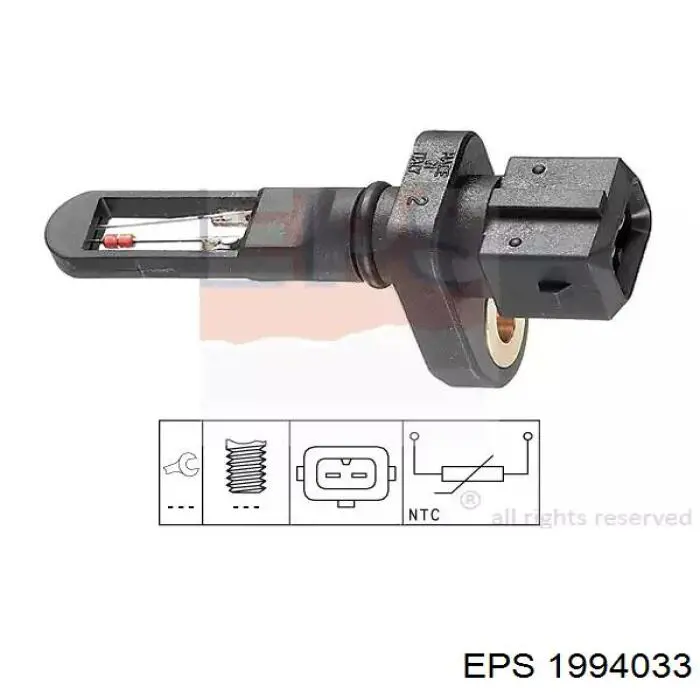 Sensor, temperatura del aire de admisión Opel Astra 51, 52, F35, M35