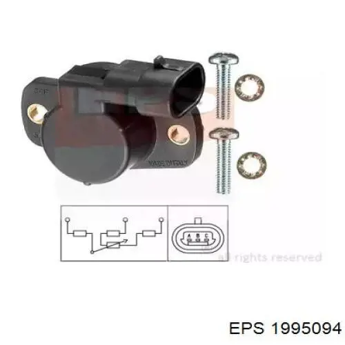 Sensor, posición mariposa EPS 1995094 precio, desde 34,81 EUR