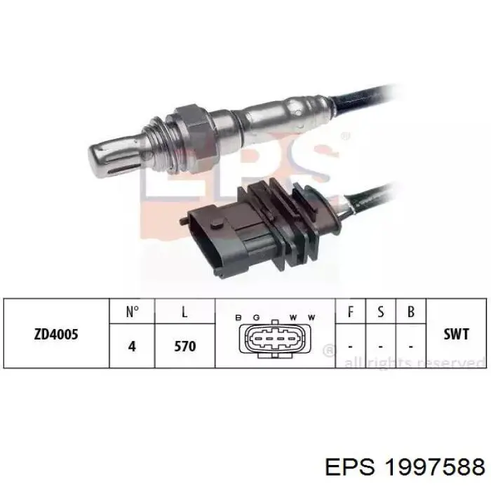 Sonda lambda de oxígeno posterior al catalizador 1086001114 Bosch