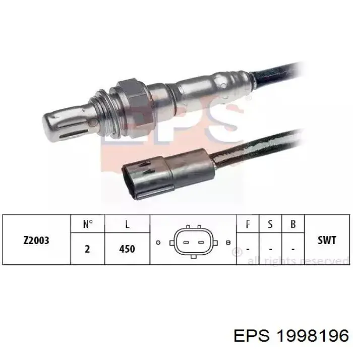 1998196 EPS Sonda lambda (NOx, O2)