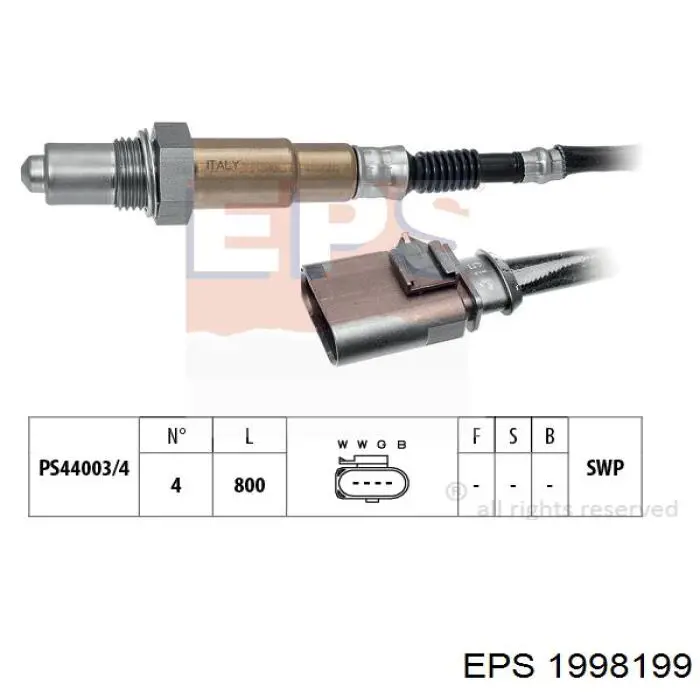 1.998.199 EPS sonda lambda sensor de oxigeno post catalizador