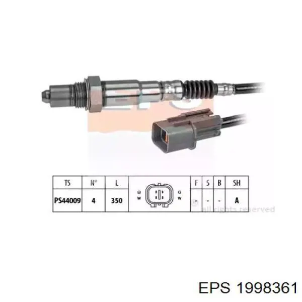 1.998.361 EPS sonda lambda sensor de oxigeno para catalizador