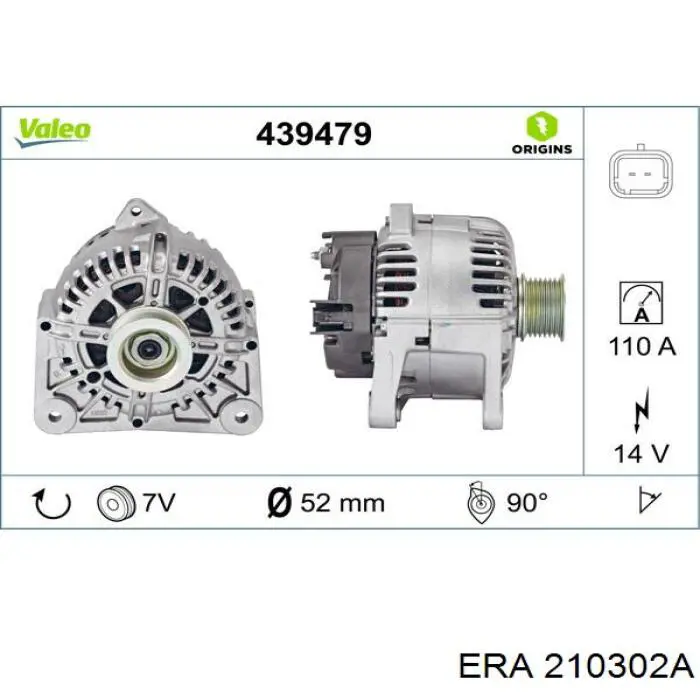 Alternador del motor ERA 210302A precio, desde 198,58 EUR
