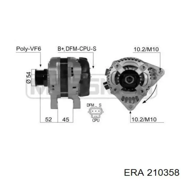 Alternador 210358 ERA