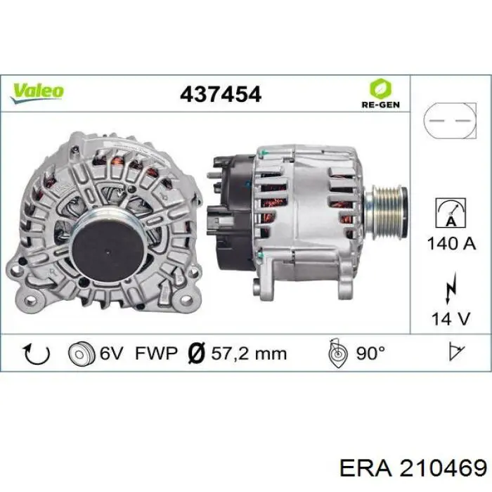 Alternador Volkswagen Caddy 4 SAB, SAJ